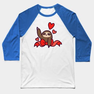 Ribbon Heart Sloth Baseball T-Shirt